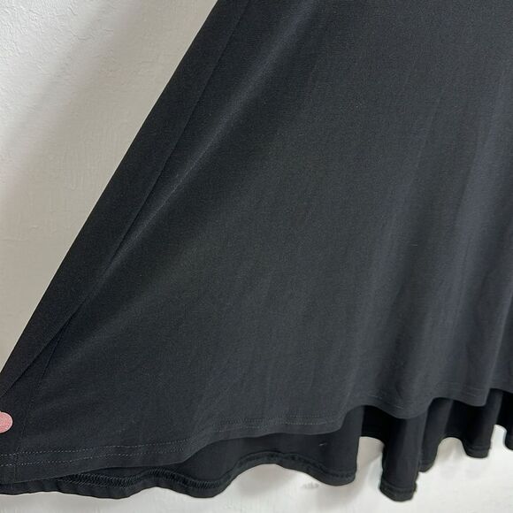 Joseph Ribkoff Black Long Sleeve Ruffle Appliqué Sheath Dress Size 8 - Picture 3 of 8